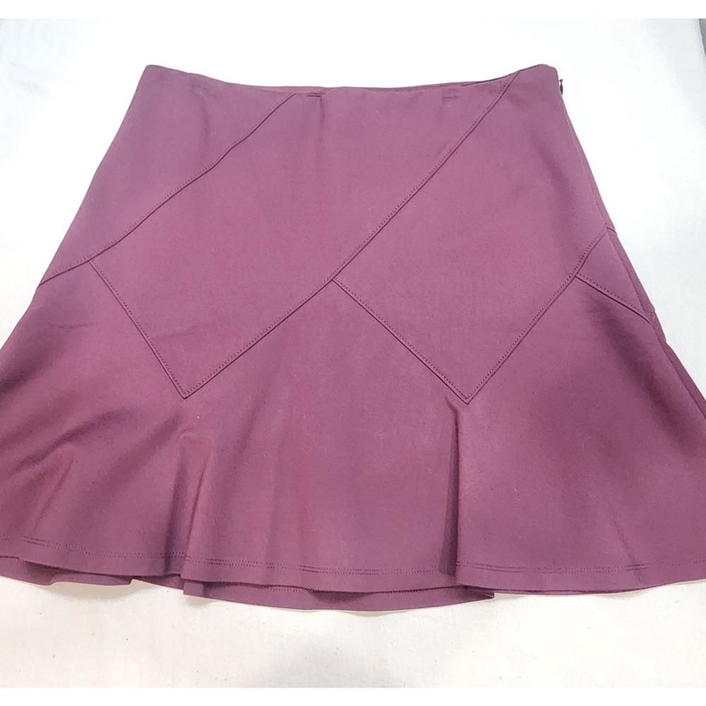 White House Black Market Womens Ponte Flirty Purple Skirt Size 12 NWT